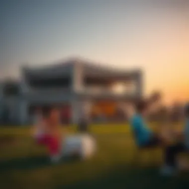 Lifestyle Activities in a Golf Community Lifestyle activities in a golf community, featuring outdoor leisure and social events