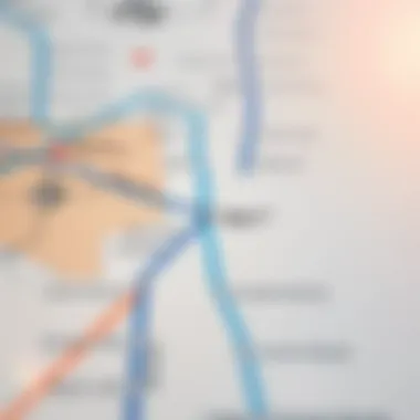 Map of the Blue Line Metro Route Map highlighting the Blue Line Metro Route