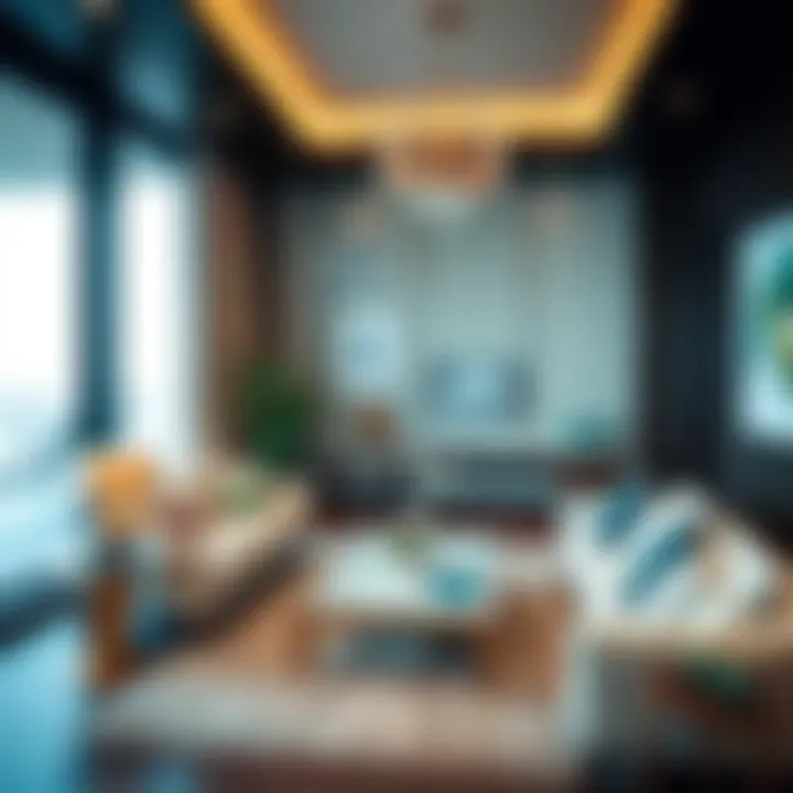 Luxurious interior design of a Crest Grande apartment.