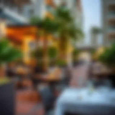 Charming outdoor dining area in Jumeirah Beach Residence