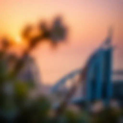 Stunning Sunset Over Jumeirah Beach Residence Breathtaking view of Jumeirah Beach Residence at sunset