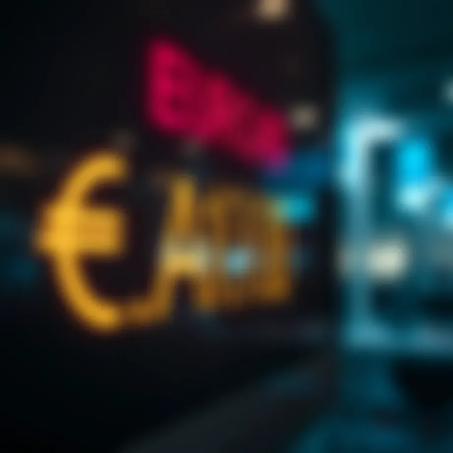 Currency exchange rates displayed on a digital screen