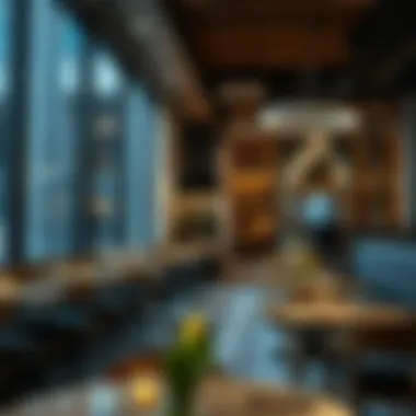 Trendy café with modern decor