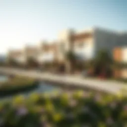 Luxurious residential area in Dubai showcasing modern architecture