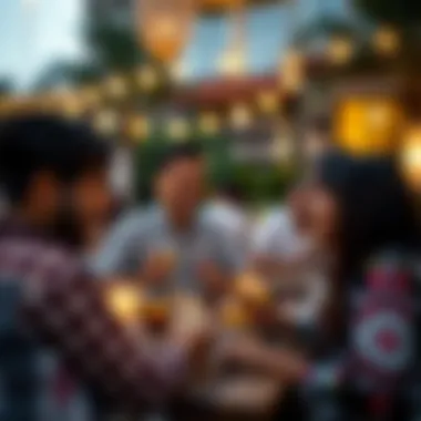 An expat family enjoying a vibrant community event