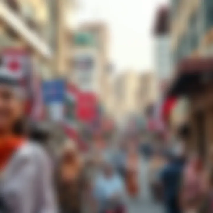 Cultural diversity in Dubai with various nationalities