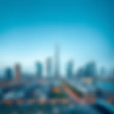 Panoramic view of Al Ansari International City skyline showcasing modern architecture