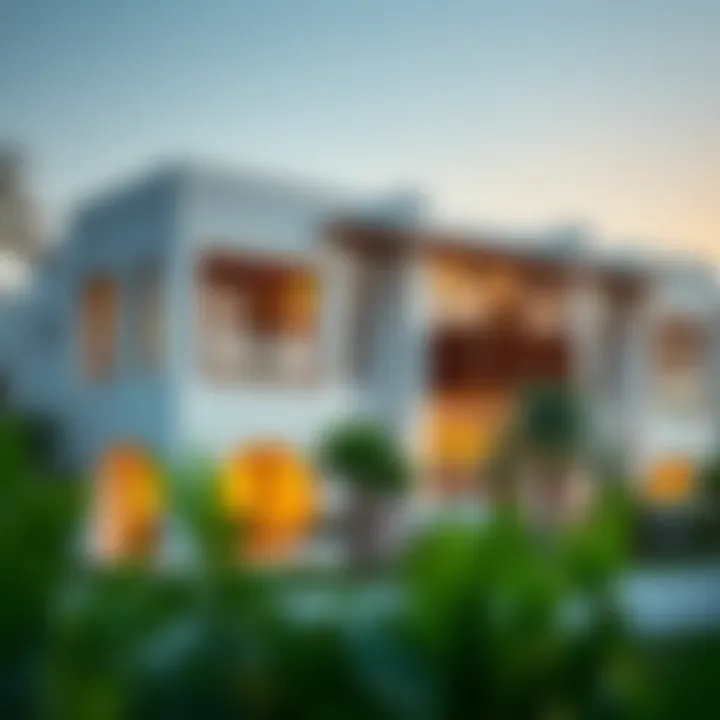 Modern residential building with Arabian architectural design