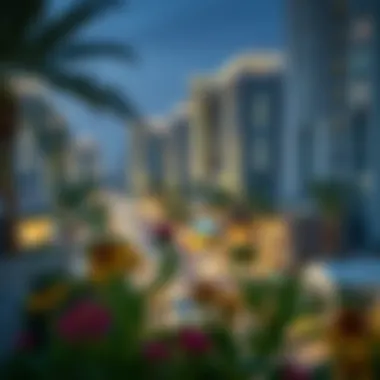 Vibrant neighborhood surrounding Blue Bells