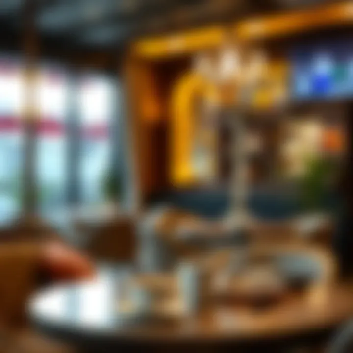 Cozy Cafe Setting in Dubai A cozy cafe setting with shisha and coffee on a table