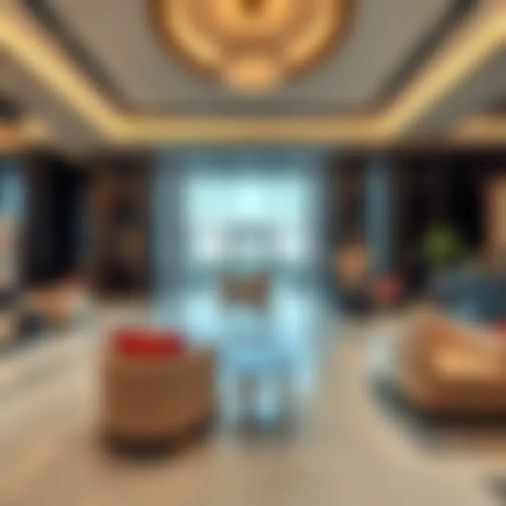 Elegant lobby interior of Delta Hotel JBR