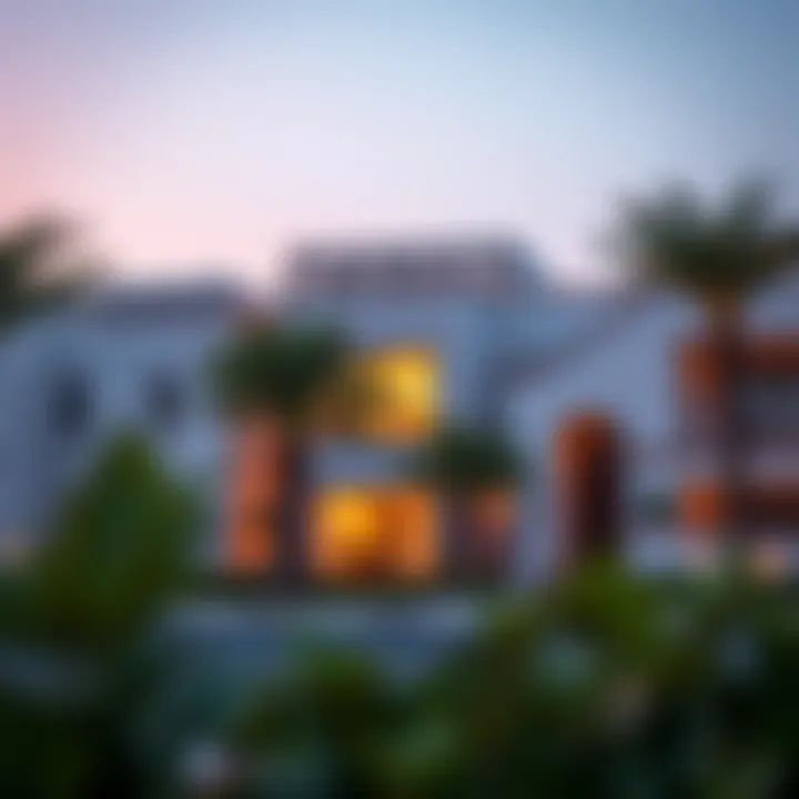 Serene Neighborhood Villas Spacious villas with lush gardens in a serene neighborhood