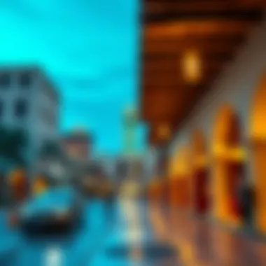 Architectural Elegance of Souk Al Marfa A panoramic view of the architectural elegance of Souk Al Marfa