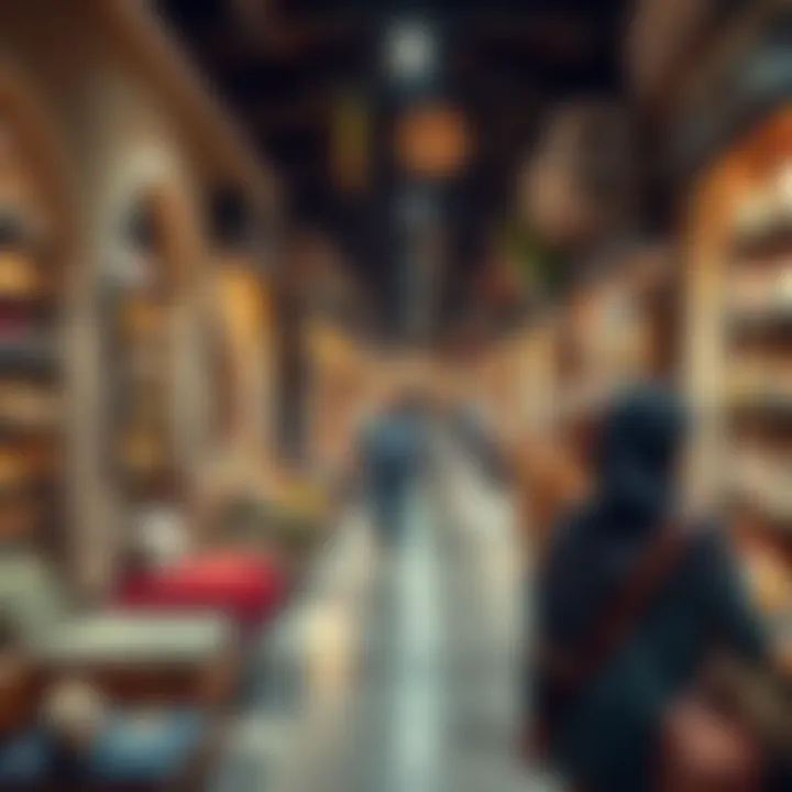 Diverse Products at Souk Al Marfa Visitors exploring diverse products within Souk Al Marfa