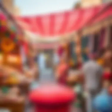Traditional Handicrafts at Souk Al Marfa Vibrant stalls showcasing traditional handicrafts in Souk Al Marfa