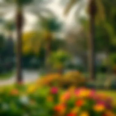 Lush Community Parks in Dubai's Neighborhoods Vibrant community parks and recreational spaces in a Dubai neighborhood
