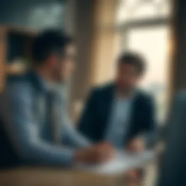 Insightful Real Estate Consultation in Dubai Real estate agent discussing property options with potential investors