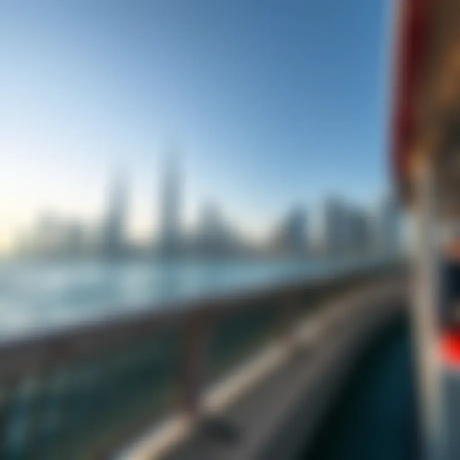 Scenic view of Dubai skyline from ferry