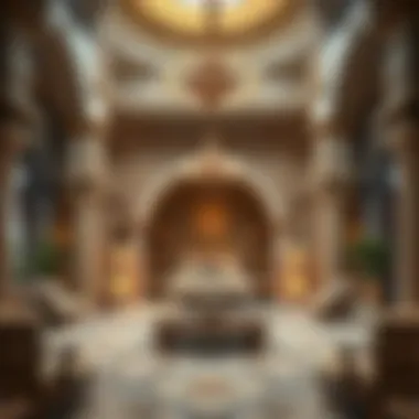 Cultural elements incorporated in a majlis setting