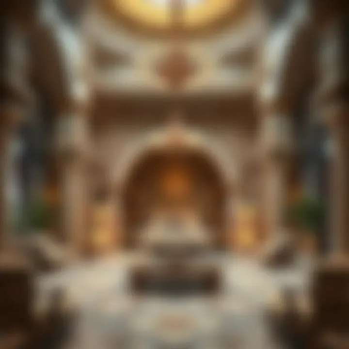 Cultural elements incorporated in a majlis setting