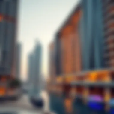 Stunning view of Marina Gate's architectural design