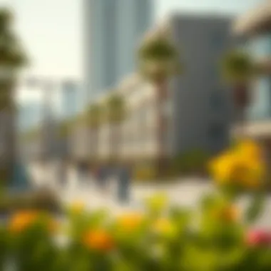 Vibrant community surrounding Marina Gate