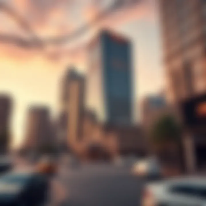 Business district in MBZ City illustrating economic growth