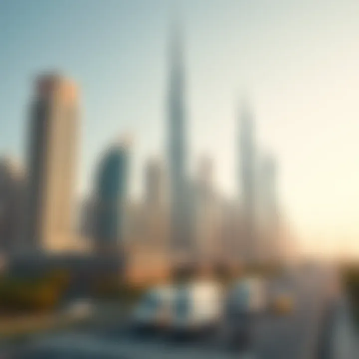 Dubai's Evolving Skyline with New Developments Dynamic skyline of Dubai with new developments