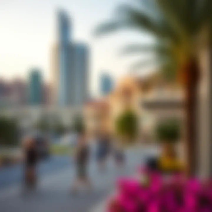 The vibrant community surrounding One Tower Barsha Heights