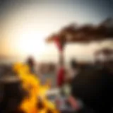 Scenic barbecue setup on a beachfront in the UAE