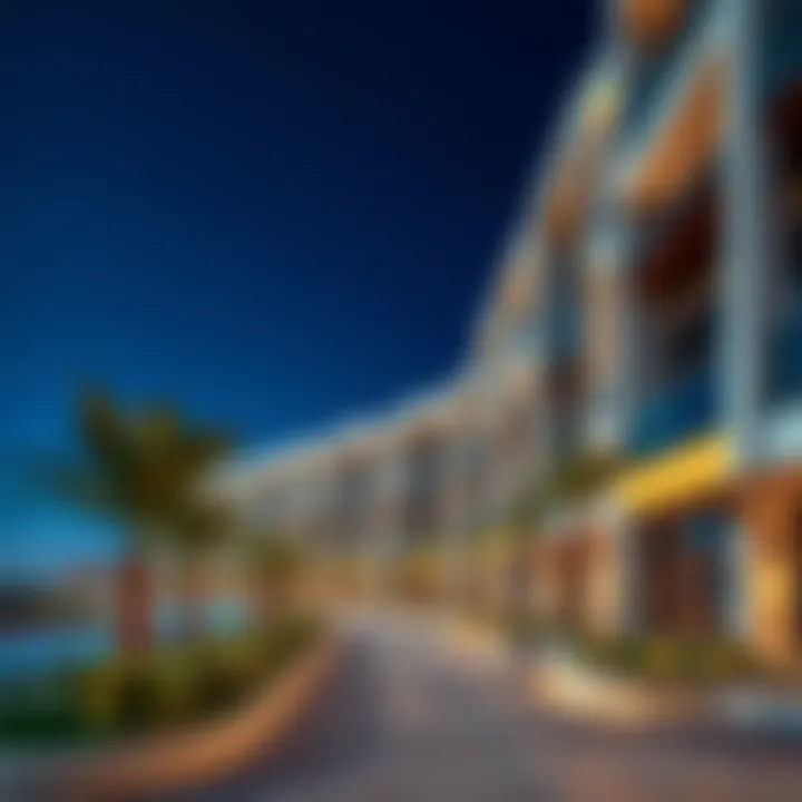 Luxurious residential units at Port Rashid with modern architecture