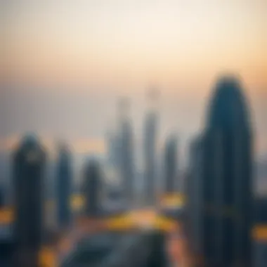 Panoramic skyline view of Dubai featuring Sparkle Towers