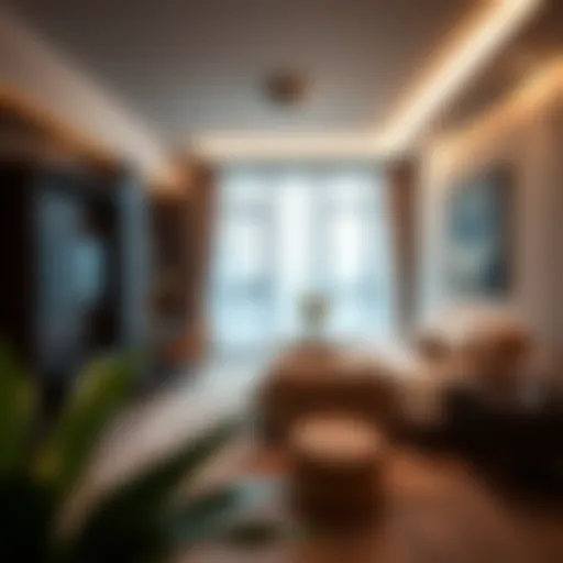 Stylish studio room showcasing modern decor in Dubai