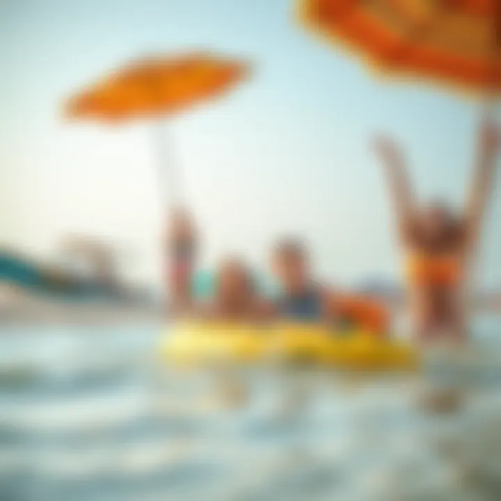 Beach Fun for Families during Summer in the UAE Family enjoying outdoor beach activities in the UAE