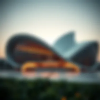 The intricate design of the Dubai Opera