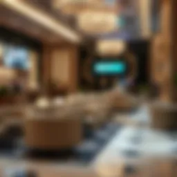 Luxurious lounge seating area in Dubai Airport