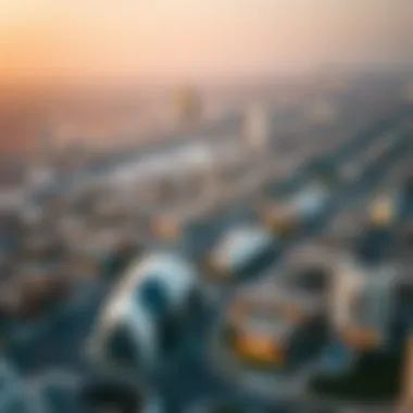Overview of Dubai Neighborhoods Aerial view of popular neighborhoods in Dubai