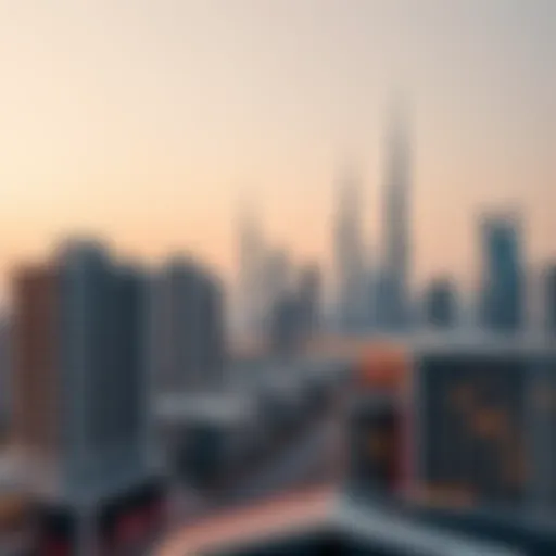 Skyline of Dubai showcasing modern architecture