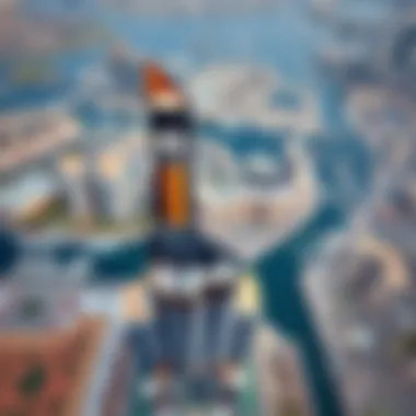 Aerial Perspective of Damac XL Tower Stunning aerial view of Damac XL Tower