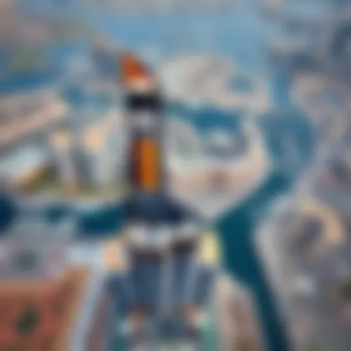 Aerial Perspective of Damac XL Tower Stunning aerial view of Damac XL Tower