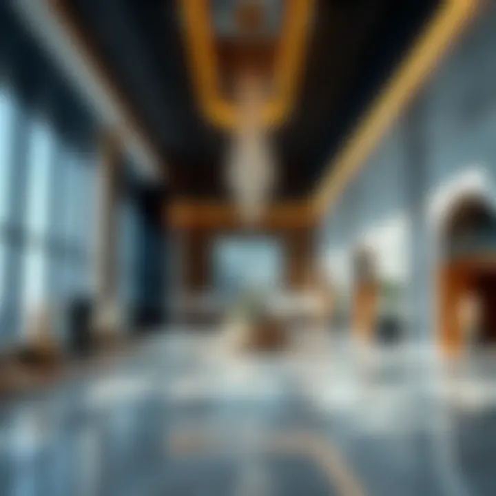 Elegant Lobby Design of Damac XL Tower Luxurious lobby interior of Damac XL Tower
