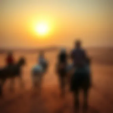 Desert Serenity: Trail Riding in Dubai's Enchanting Landscape Riders enjoying a scenic trail ride in the desert