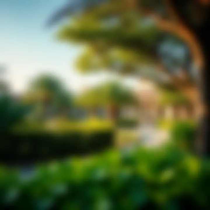 The Vibrant Greenery of Thembazra Alkhadra Lush greenery at Thembazra Alkhadra