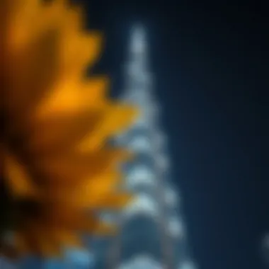 Illuminated Prism Tower at Night Night view of Prism Tower illuminated, showcasing its prominence