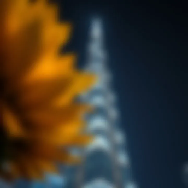 Illuminated Prism Tower at Night Night view of Prism Tower illuminated, showcasing its prominence