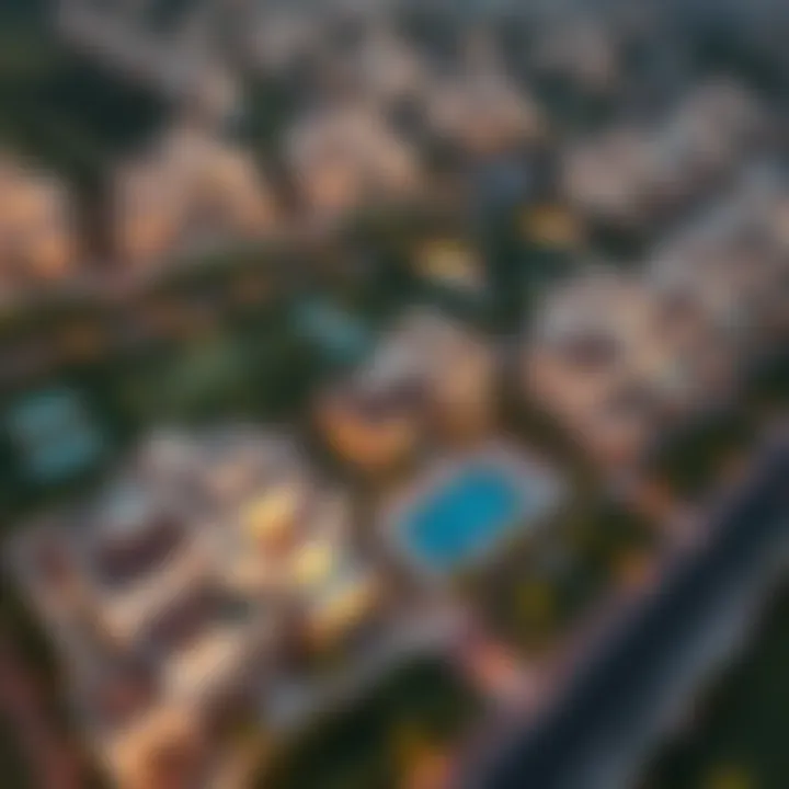 Aerial View of Victory Heights Aerial view of Victory Heights showcasing its luxurious villas and green spaces