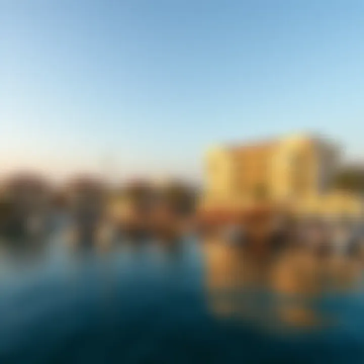 Stunning waterfront view showcasing the residential architecture of Water's Edge