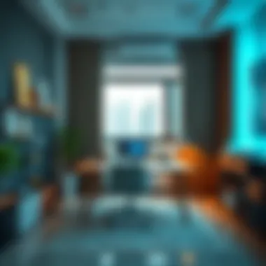 A workspace setup for a freelancer in Dubai