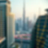 A skyline view of Dubai showcasing modern architecture