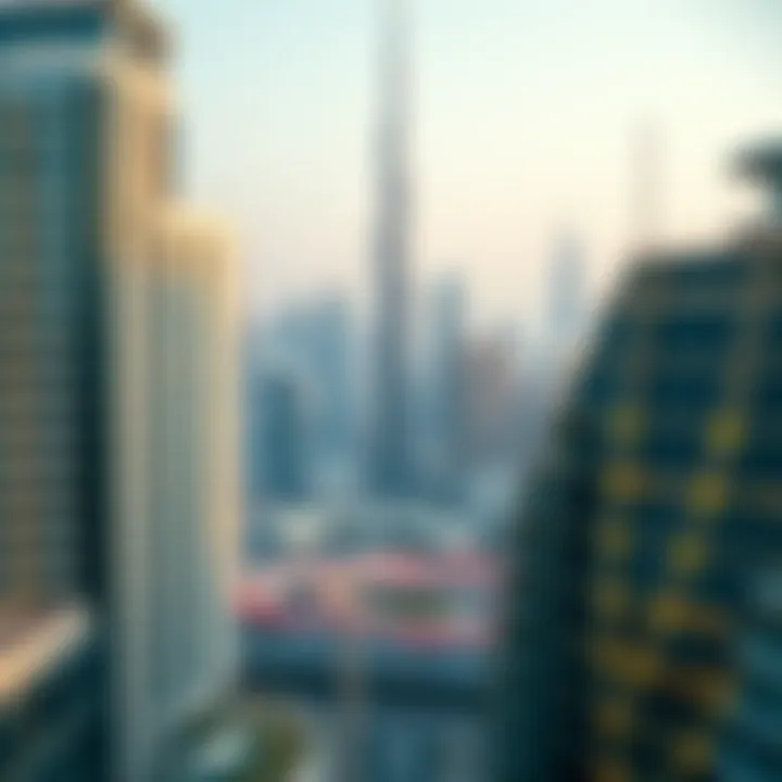 A skyline view of Dubai showcasing modern architecture